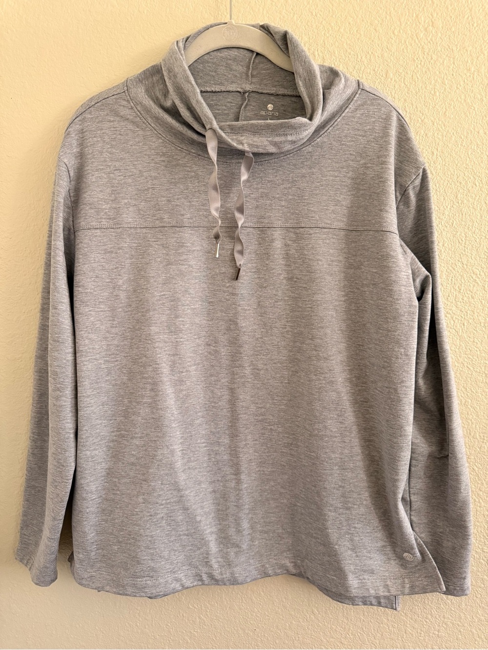 Apana Light Gray Women's Funnel Neck Sweatshirt